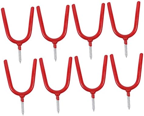 Yardwe 8db össze Haza Kerékpár, nagy teherbírású Tároló Horgok Fal Szervező Alufelni Piros Fogas Többcélú