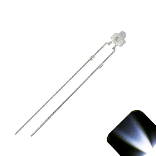 1,8 mm / 2 mm Kerek Felső hűs, Tiszta Fehér LED - Ultra Fényes (Csomag 1000)