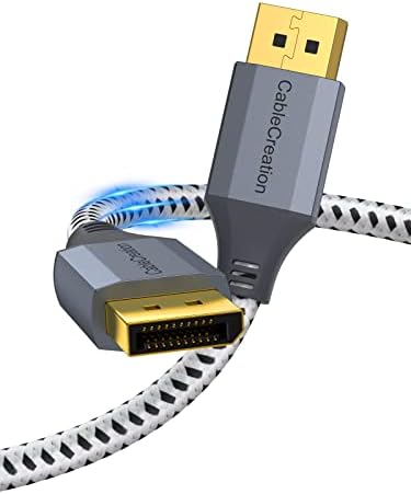 A csomag 2 Elemek:CableCreation DisplayPort-HDMI Adaptert 8K DP Kábel 1.4 férfi Férfi 3FT