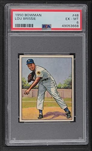 1950 Bowman 48 Lou Brissie Philadelphia Atlétika (Baseball Kártya) PSA a PSA 6.00 Atlétika