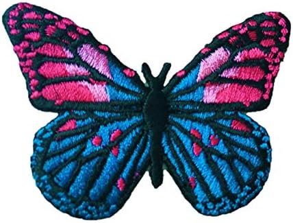 PatchClub Monarch Butterfly Javítás Rátét, 3 x 1,75 cm - Vassal/Varrni A Teljes egészében Hímzett