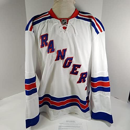 A New York Rangers Játék, Üres Kiadott Fehér Távol Jersey Reebok 58 DP40482 - Játék Használt NHL-Mezek