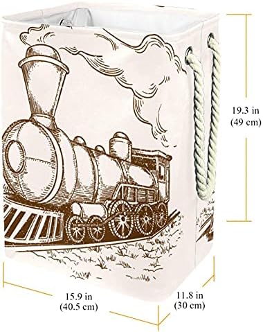 Inhomer Szennyesben Retro Mozdony Vonat Összecsukható Szennyes Kosarat Cég Mosás Bin ruhatároló Szervezet Fürdőszoba, Hálószoba, Hálóterem