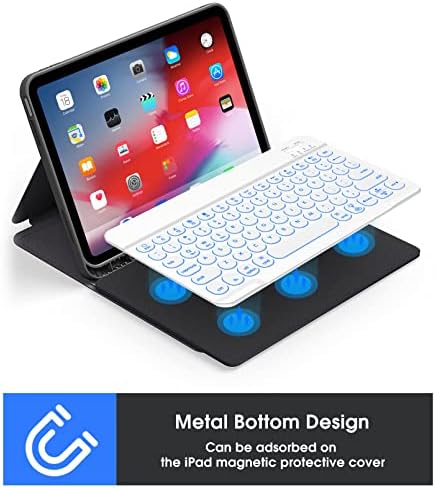 DOKYW Univerzális Hordozható, Vezeték nélküli, Bluetooth Keyboard for iPad/iPhone/Tabletta, Háttérvilágítású Mini Vezeték