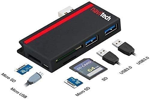 Navitech 2 az 1-ben Laptop/Tablet USB 3.0/2.0 HUB Adapter/Micro USB Bemenet SD/Micro SD Kártya Olvasó Kompatibilis a Dynabook Portégé X30W