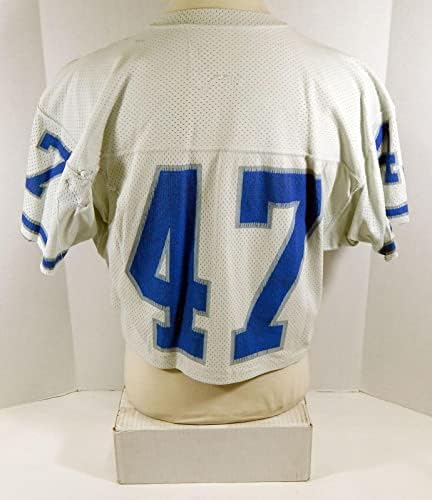 1980-as Detroit Lions 47 Játékban Használt Fehér Jersey DP12789 - Aláíratlan NFL Játék Használt Mezek